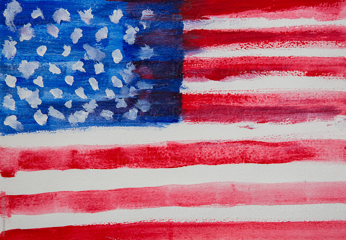Painting of an American flag