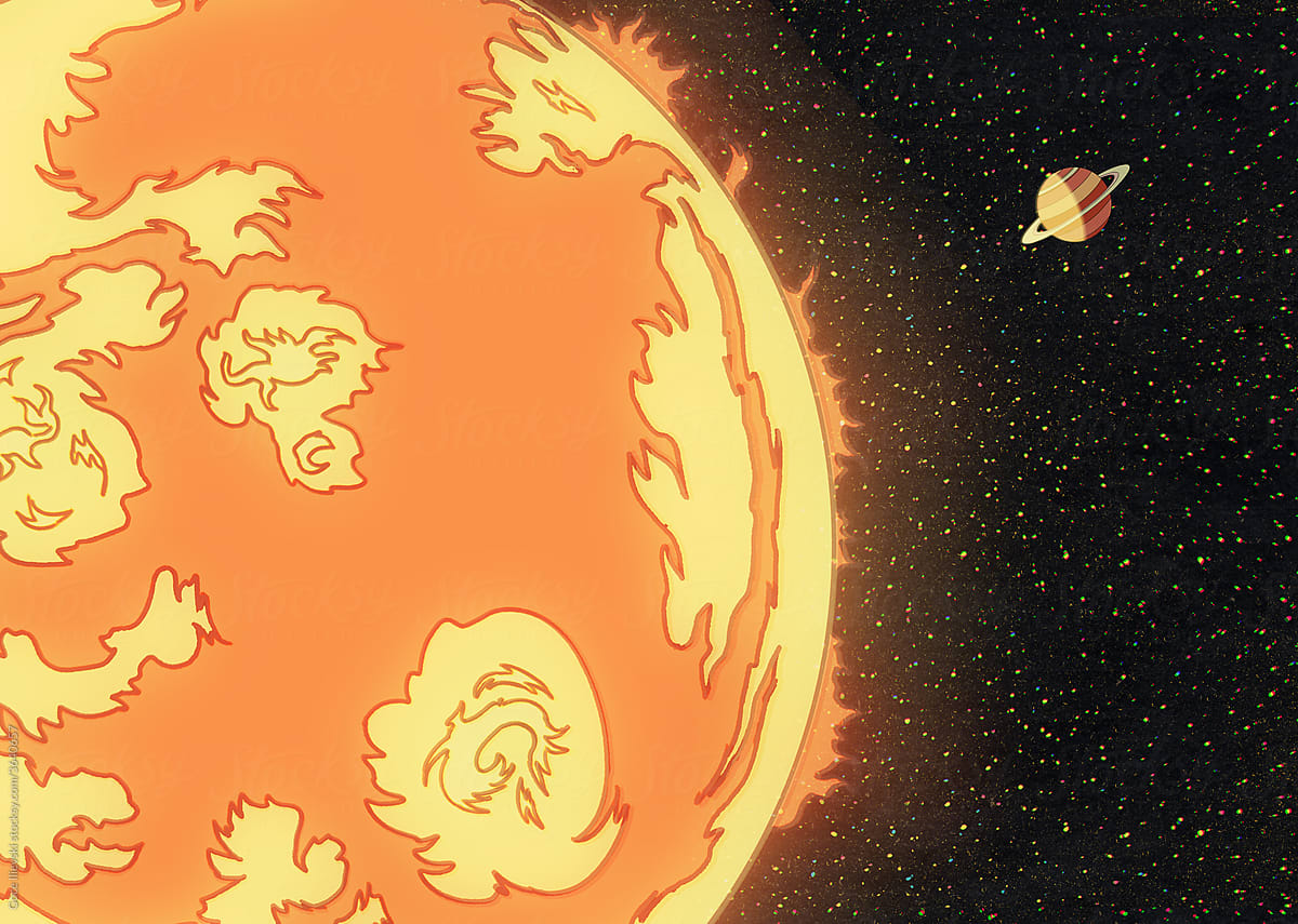 Sun And Saturn Illustration