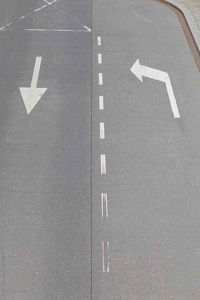 road with arrows