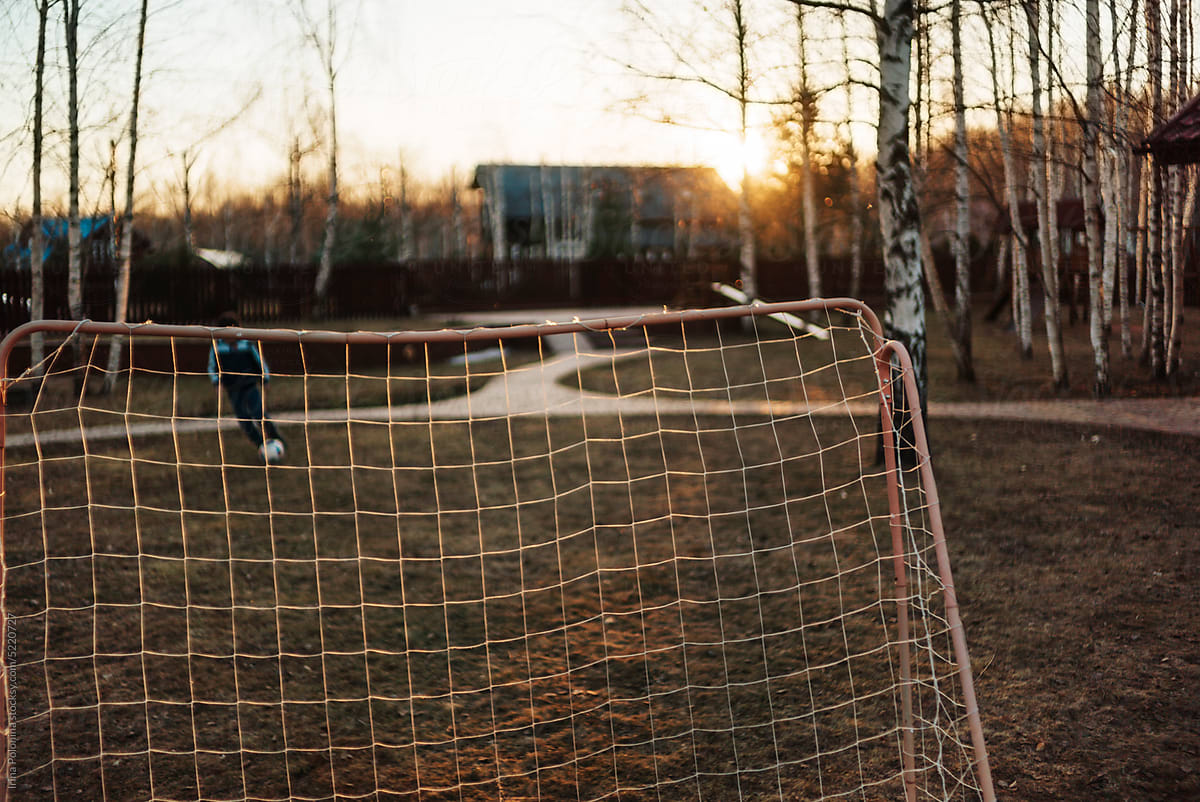 Football gates in backyard.