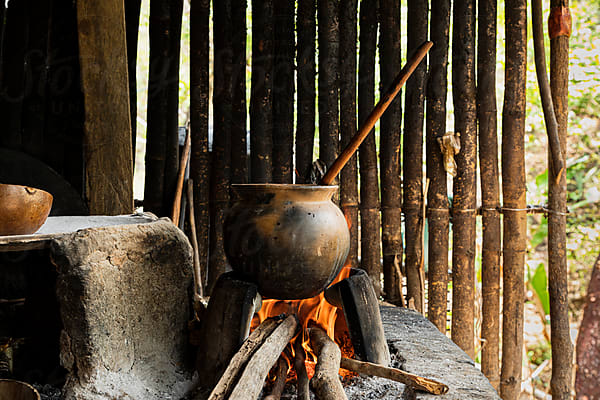 Ingredients In A Mexican Comal With Fire by Stocksy Contributor