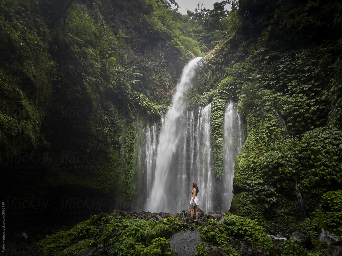 Waterfall in Lombok, Indonesia