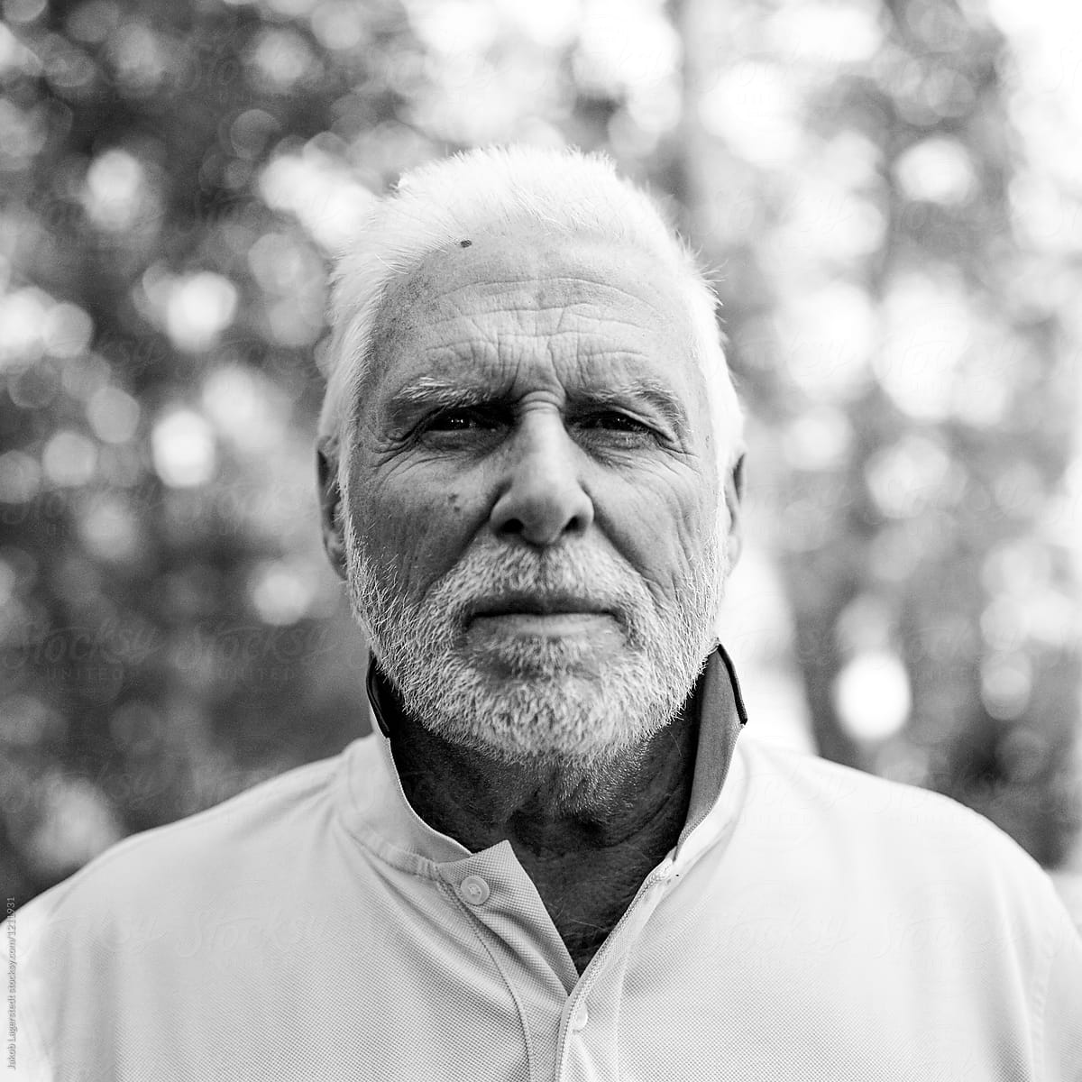 Black And White Portrait Of A Handsome And Cool Older Man By Stocksy