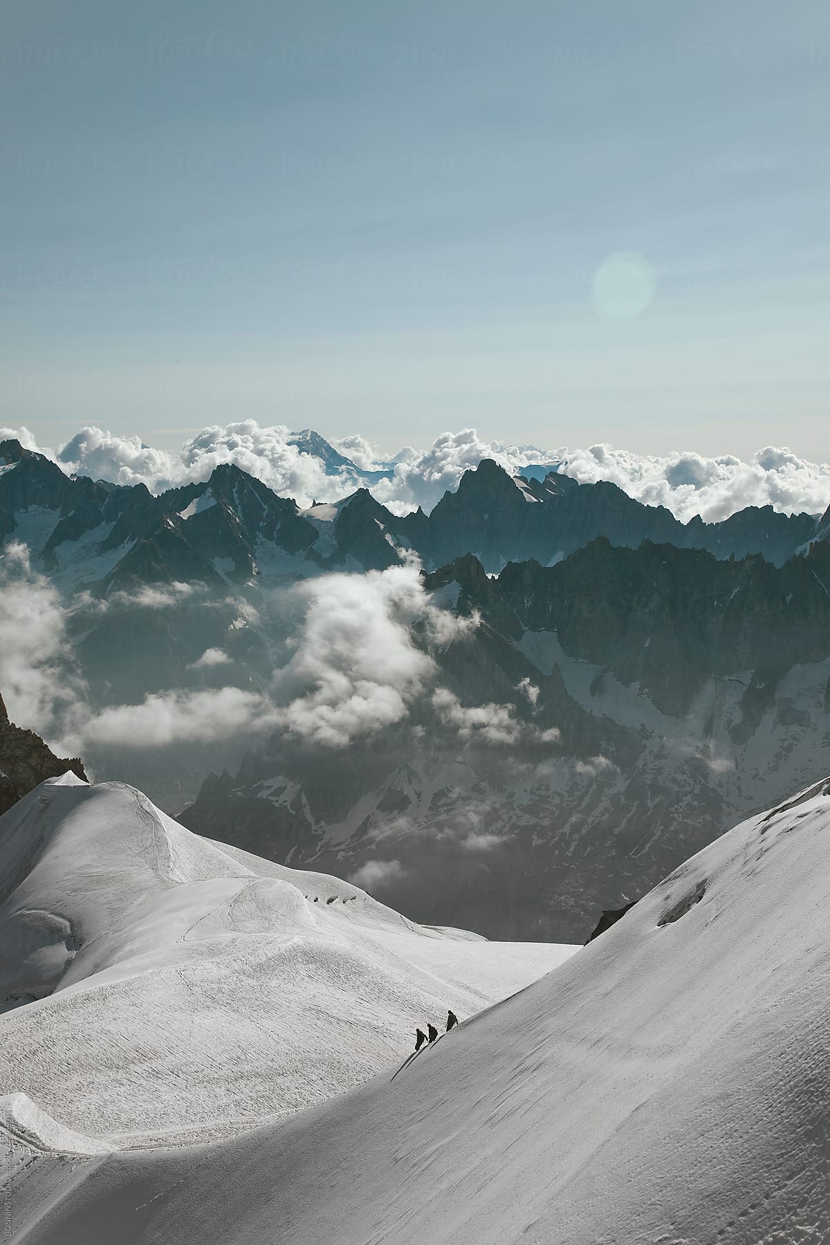 «View Of Summits At Montblanc Massif. The Alps, France.» del ...