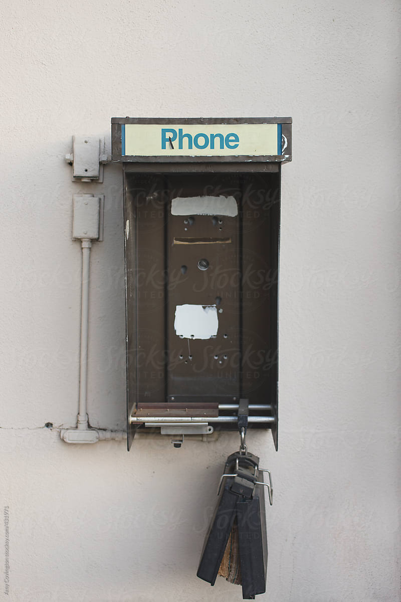 Old pay phone stand, minus the pay phone