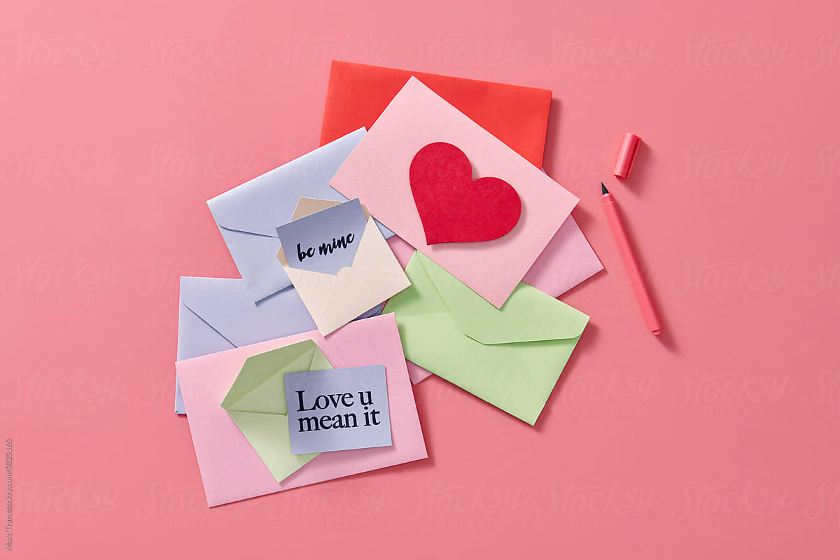 Creative minimal Valentines day concept.