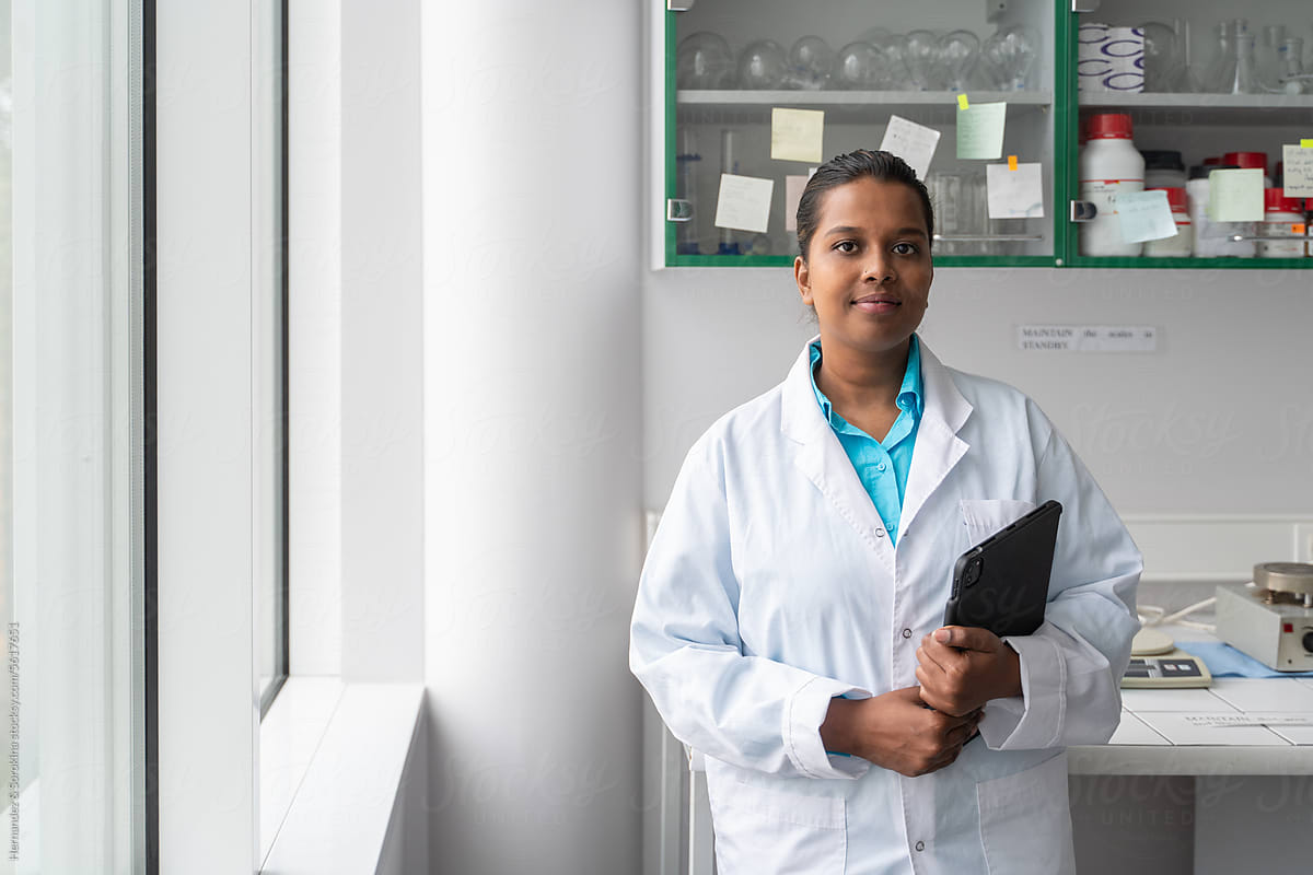 Female Scientist Portrait In Modern Laboratory