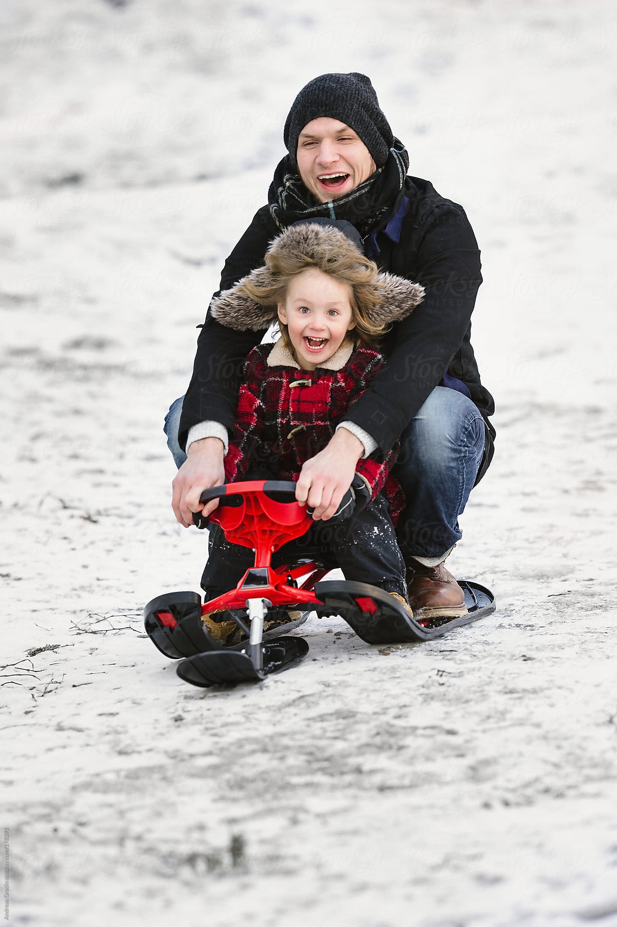 family fun in the snow