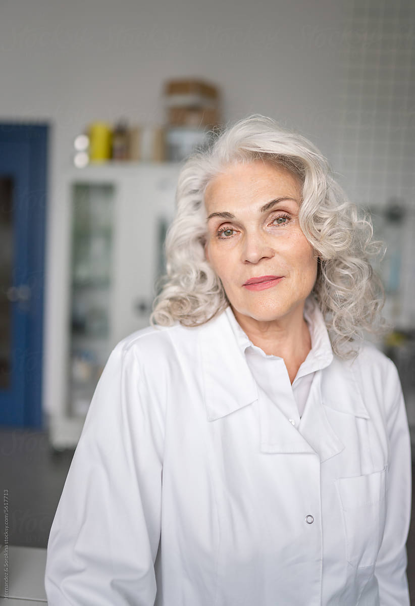Senior Female Researcher Portrait In Lab