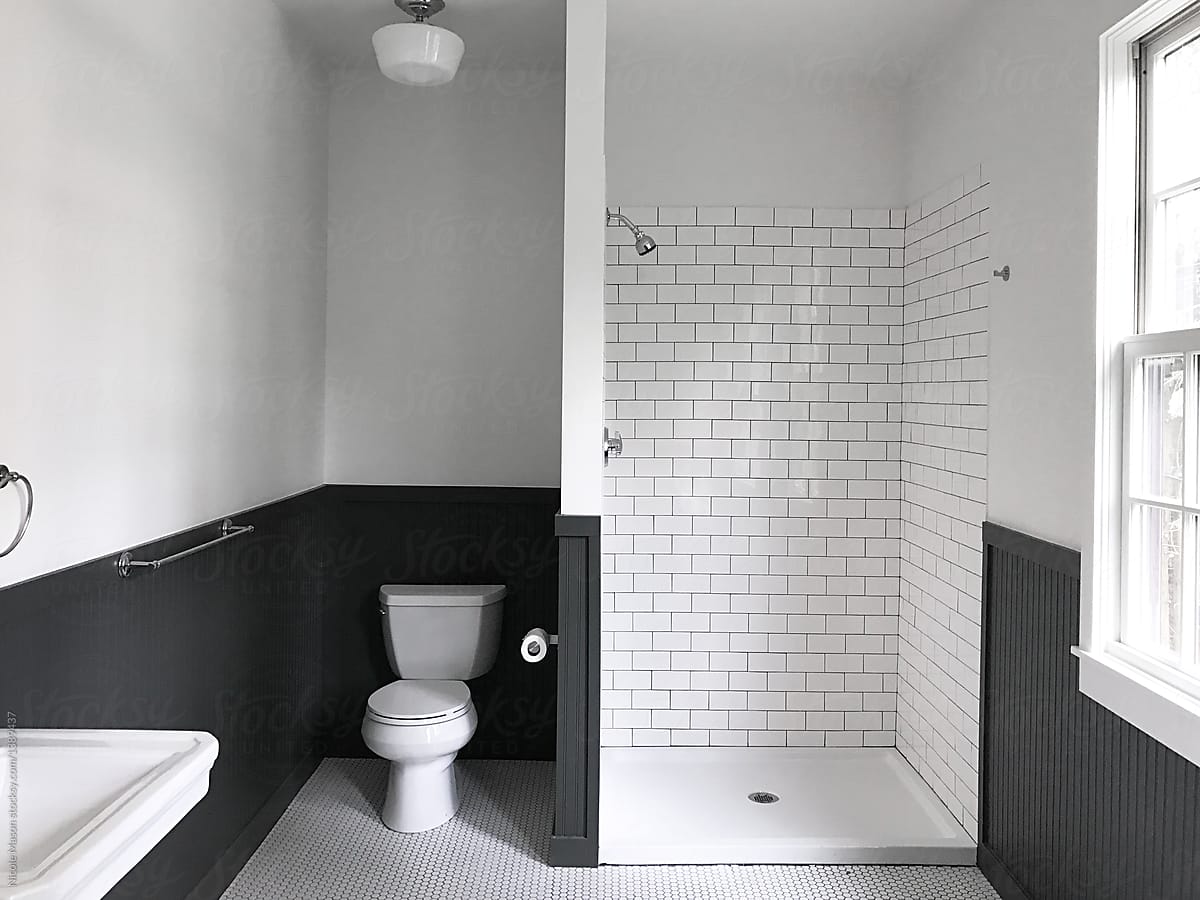 modern new renovated bathroom