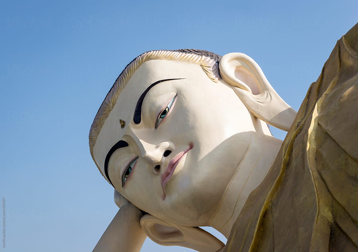 the relining Buddha at Bago