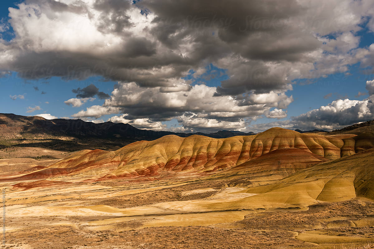 Clouds and Sun Over the Painted Hills