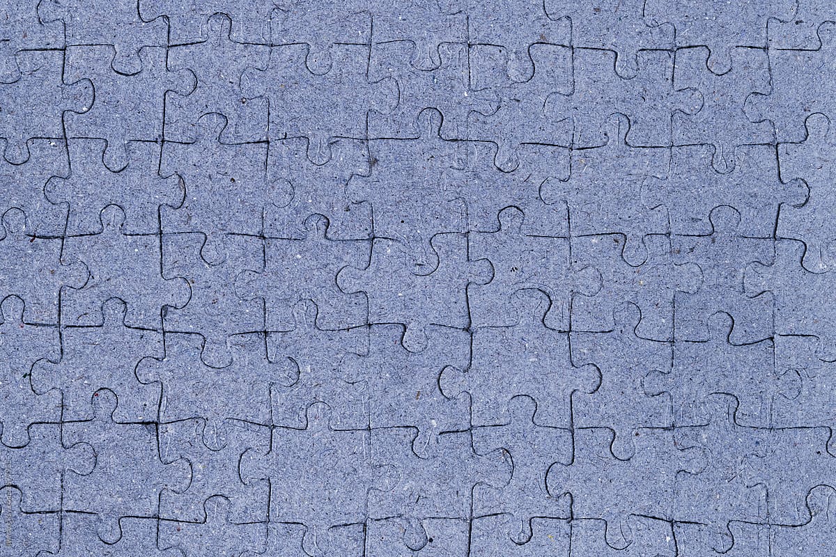 Completed solved jigsaw puzzle abstract background
