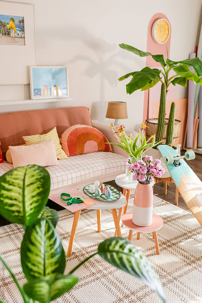 Tropical summery living room