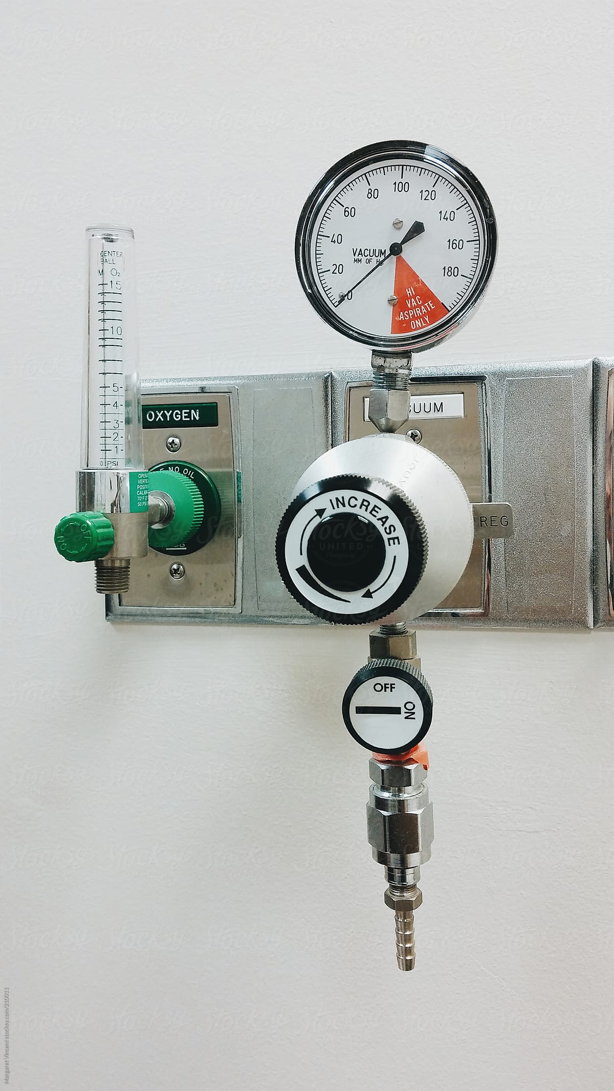 gauges in a medical exam room