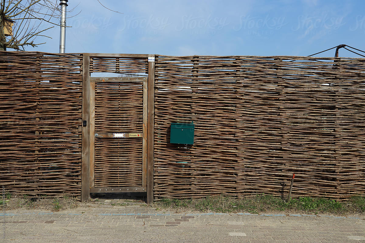 wooden fence with door