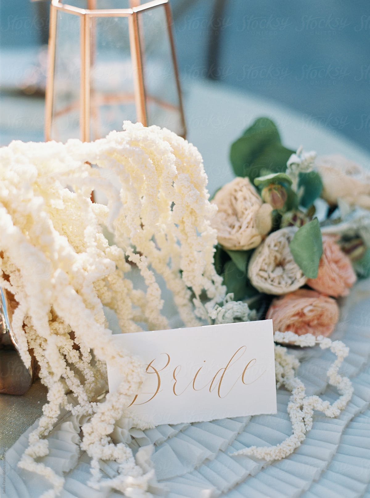 Detail of a Bride\'s placecard