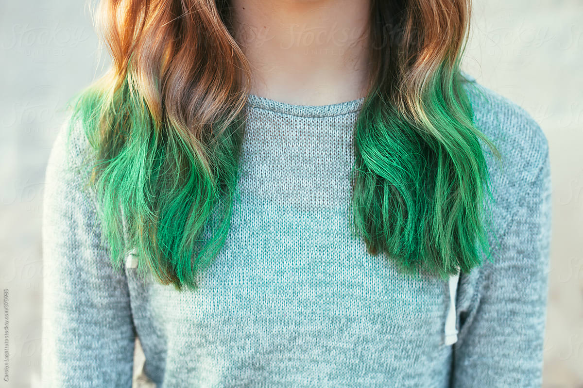 6. Blue and Green Dip Dye Hair Color - wide 3