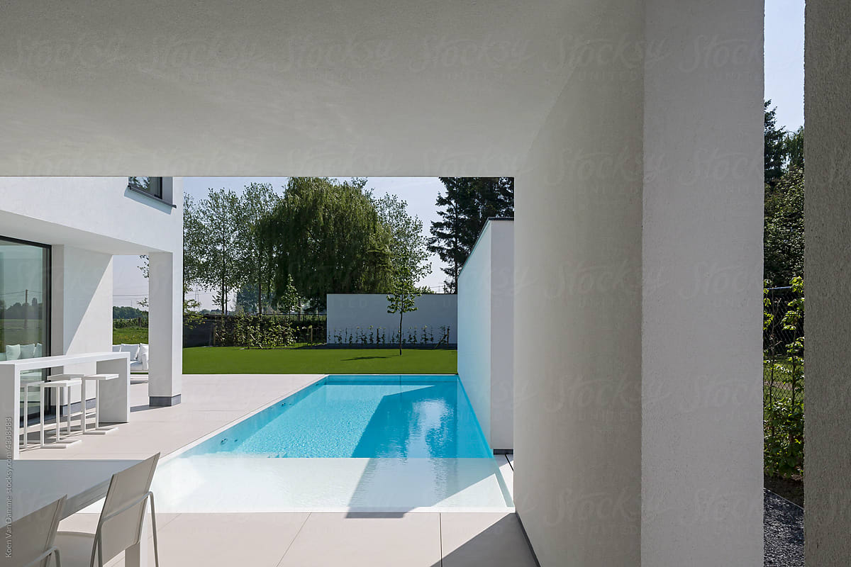 villa and pool