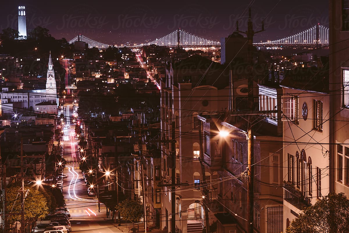 The lights of San Francisco at night
