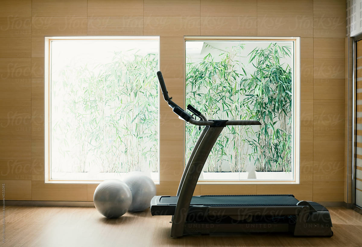 Treadmill in a hotel gym