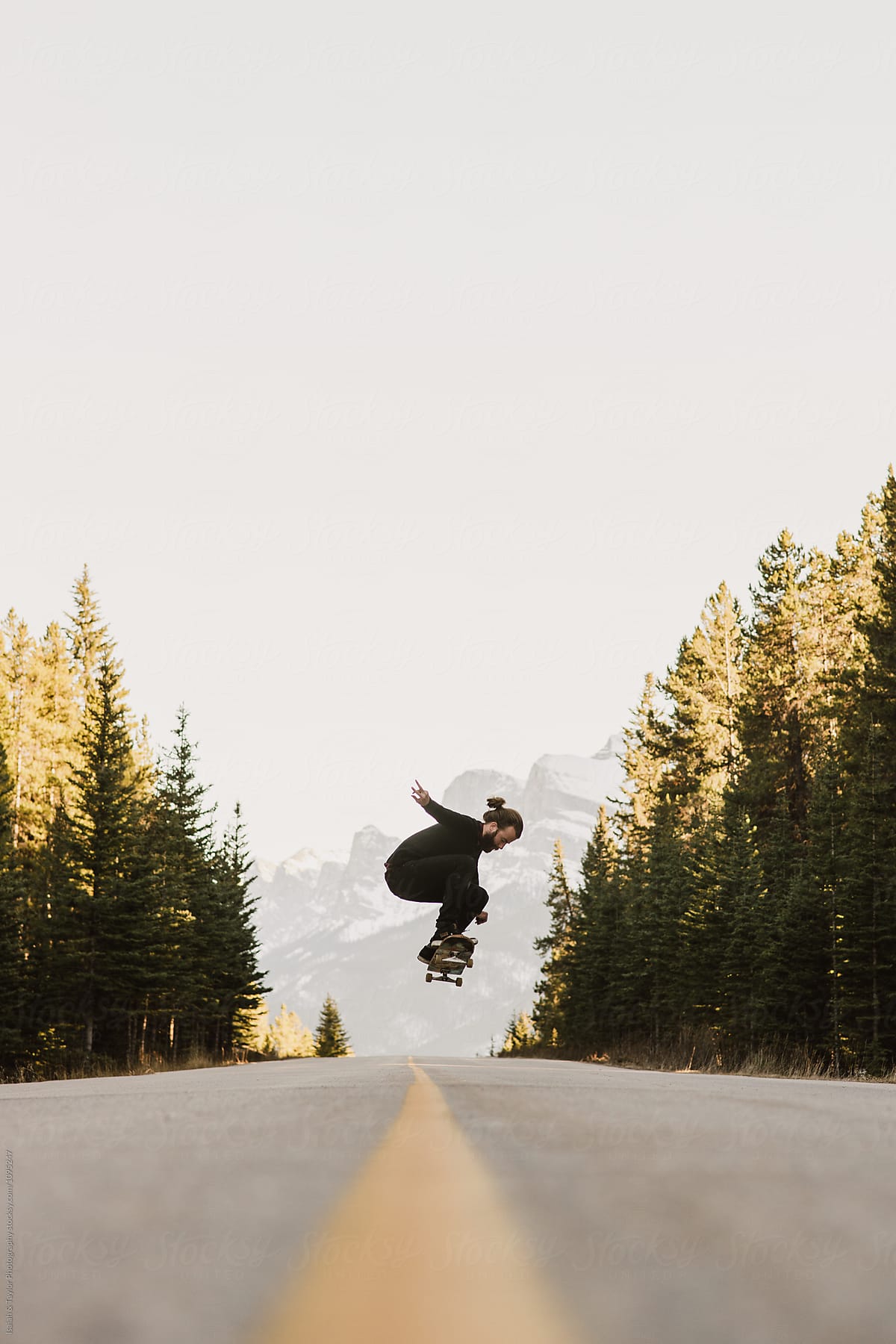 Mountain Street Skateboarder