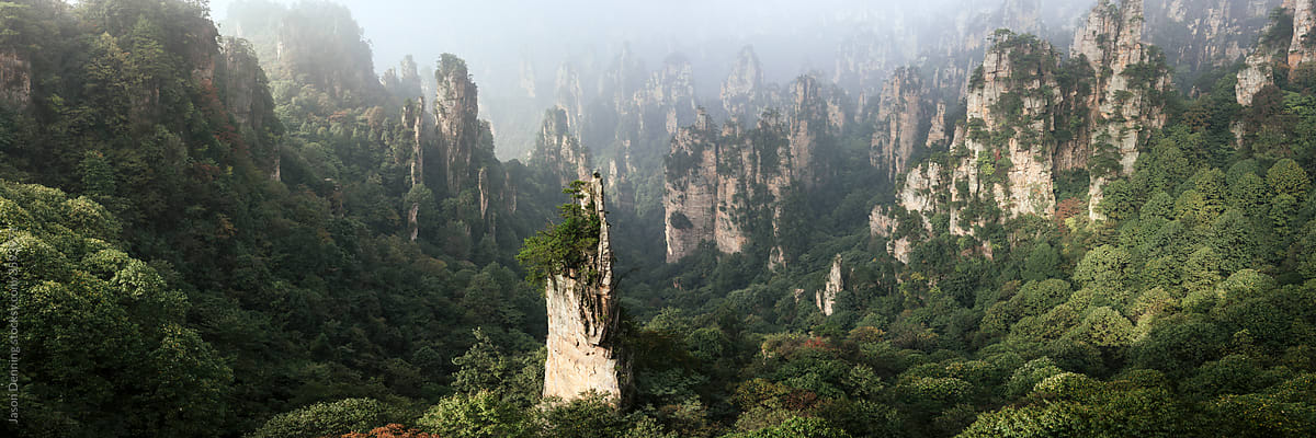 Zhangjiajie National Park Wulingyuan mountains forest