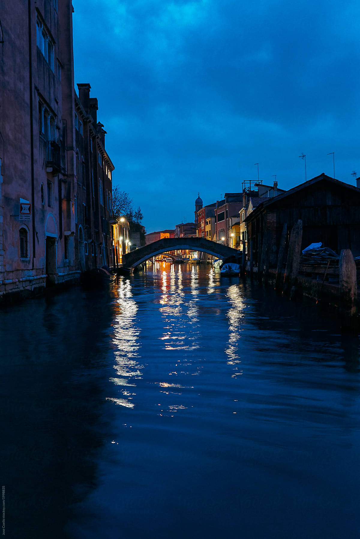 Venice at night.