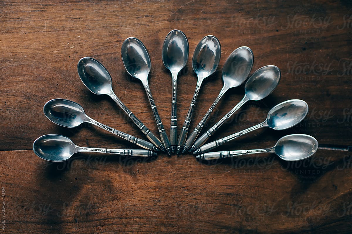 Small silver spoons