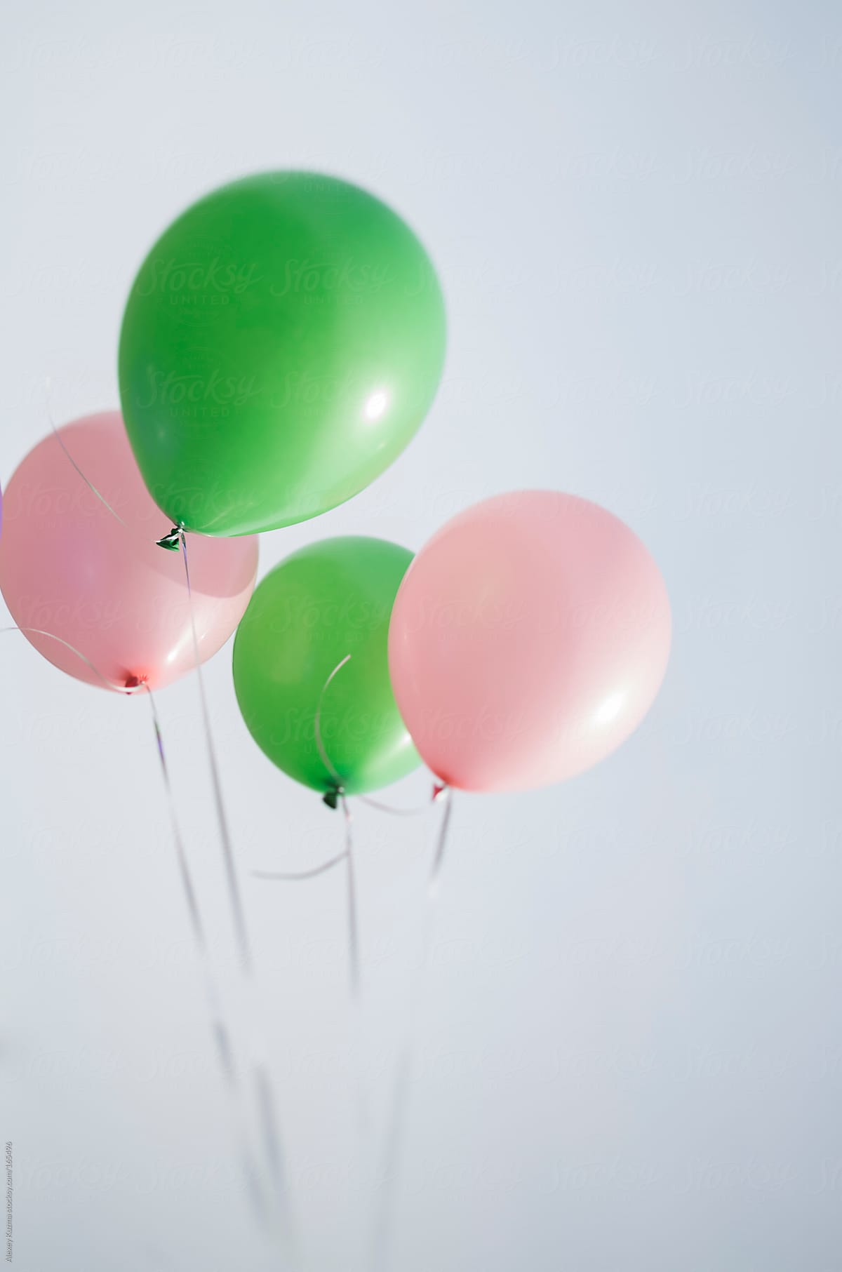 colored pastel balloons