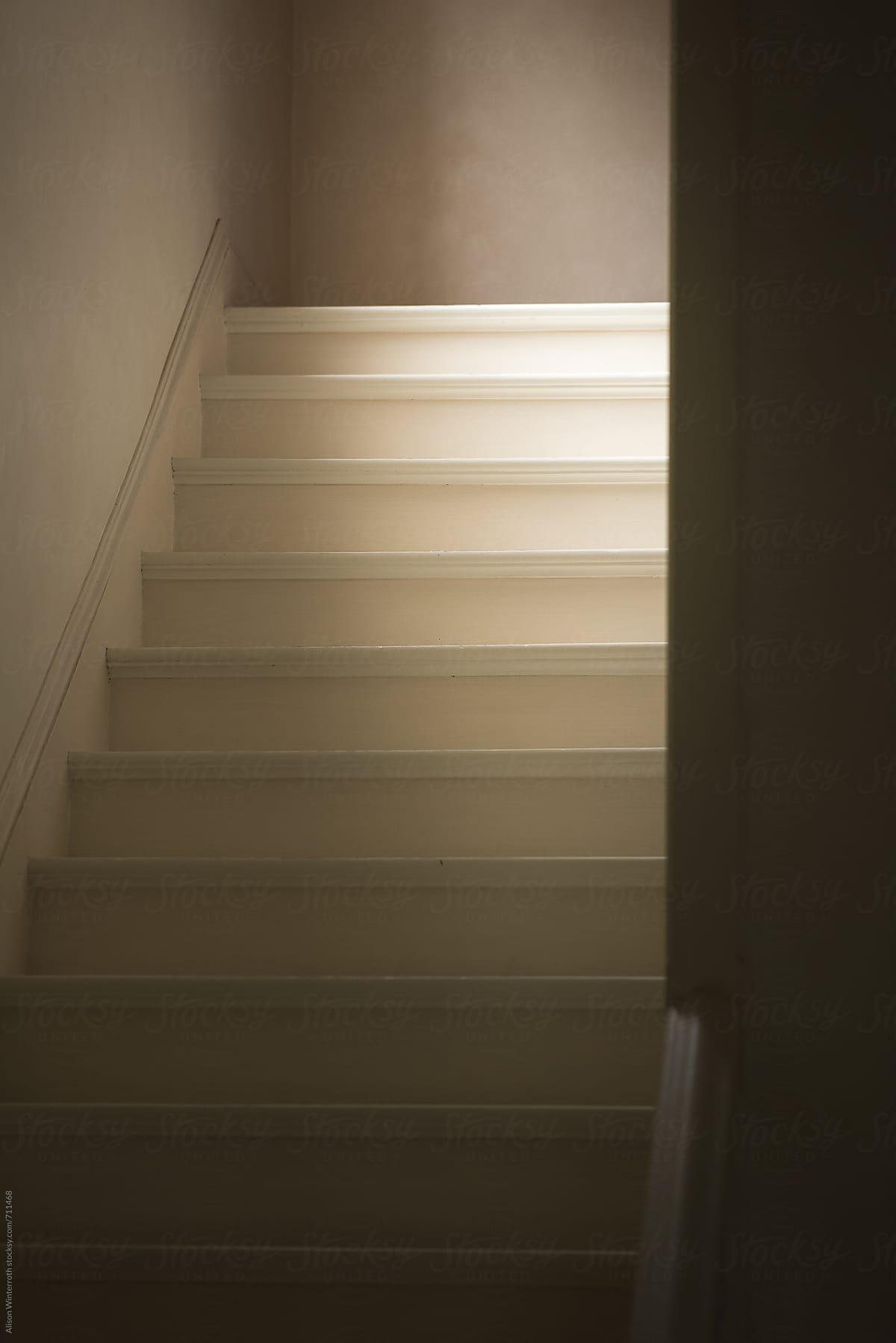 A Quiet Flight Of Stairs With Soft Light