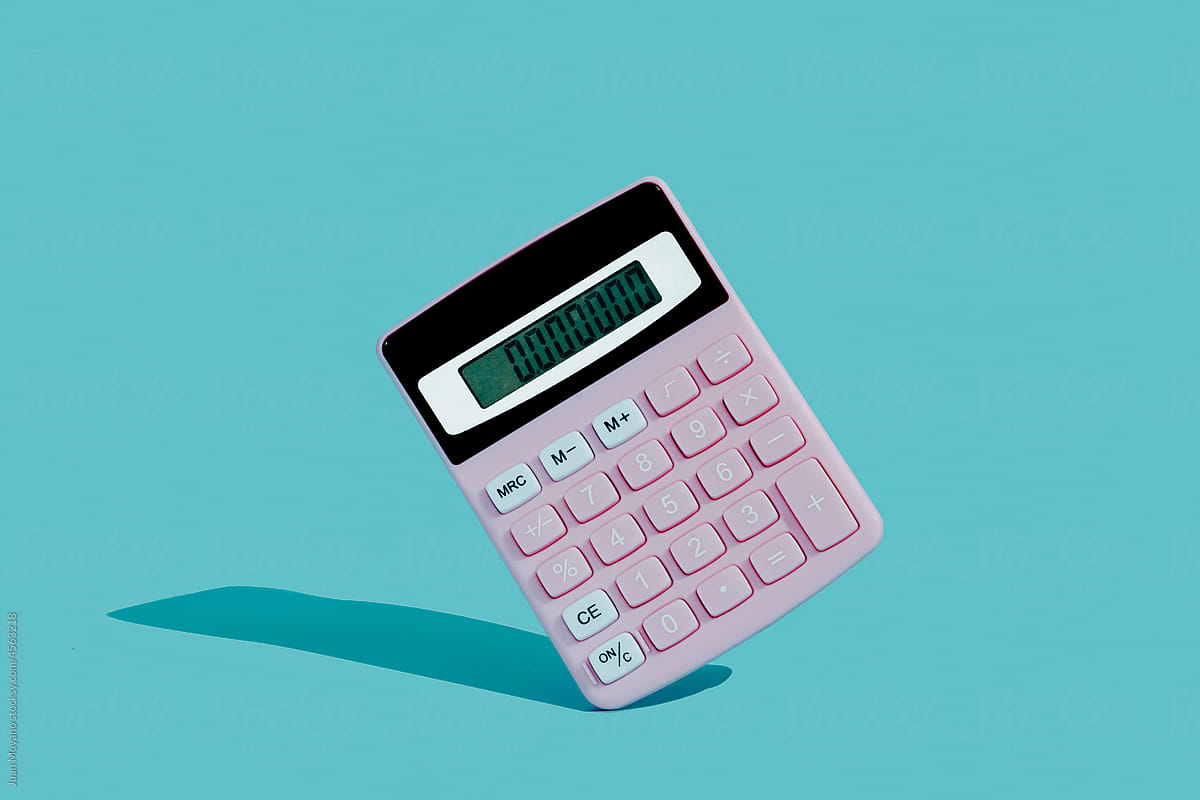 pink electronic calculator