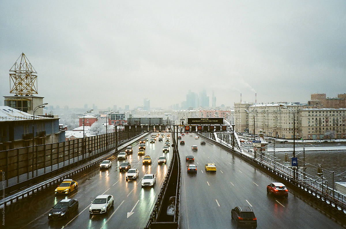 Moscow Highway in Winter