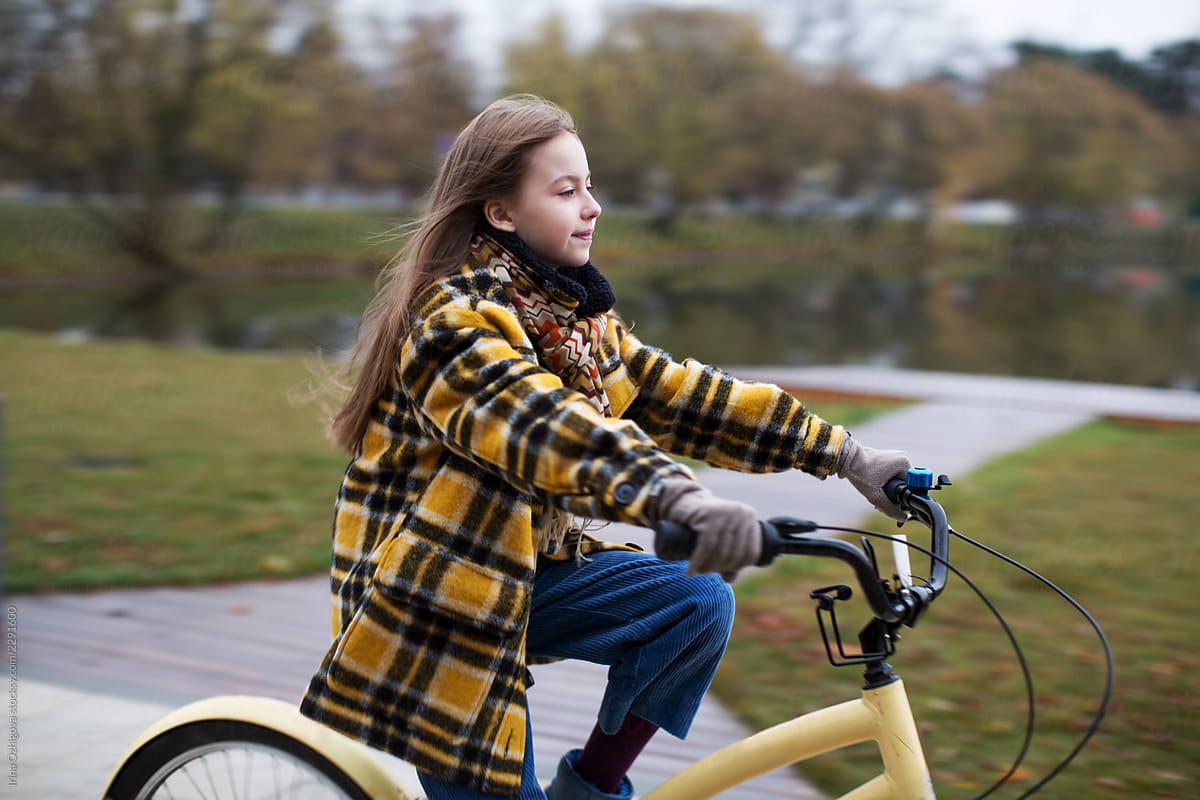 girl riding a bike