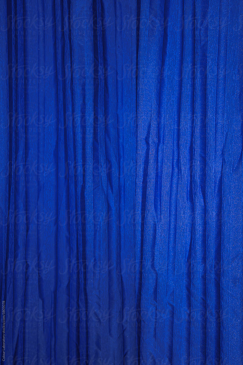 Royal deep blue curtain with flashlight