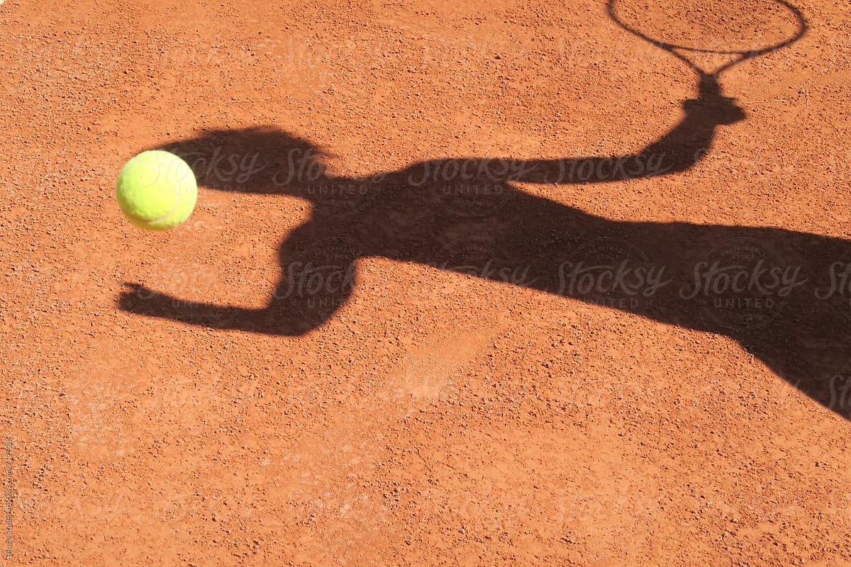 Detail of a clay court of tennis