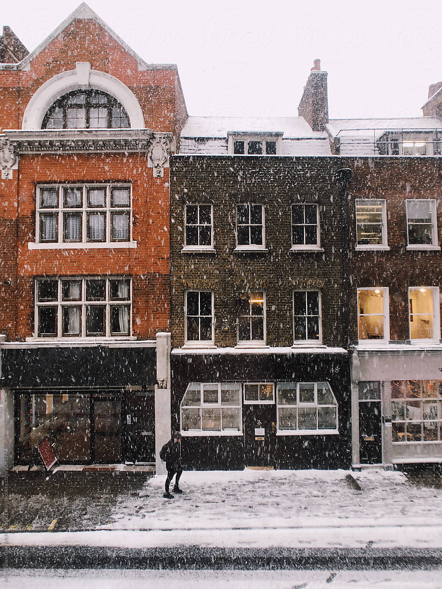 Central London under a blanket of snow