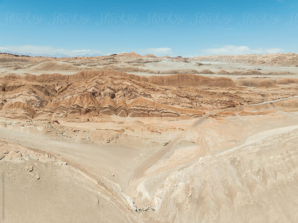 Desert Landscape Of Atacama, Aerial View