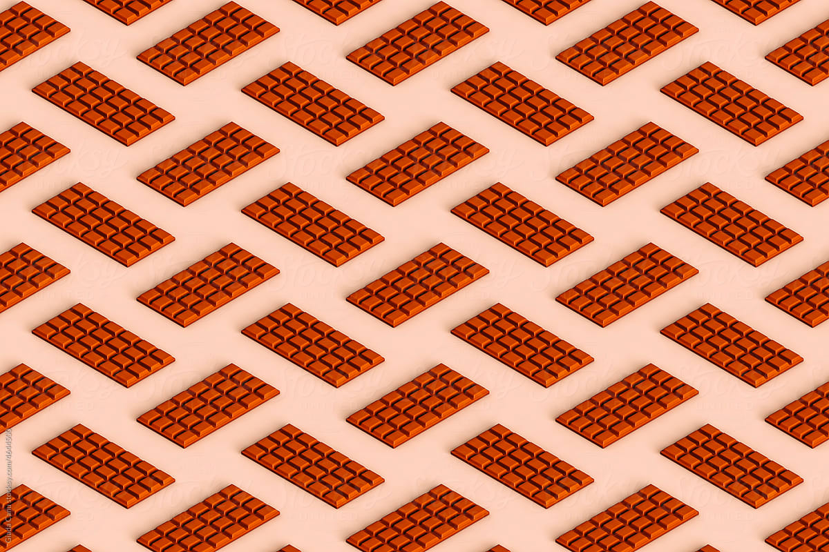 pattern of chocolate bars