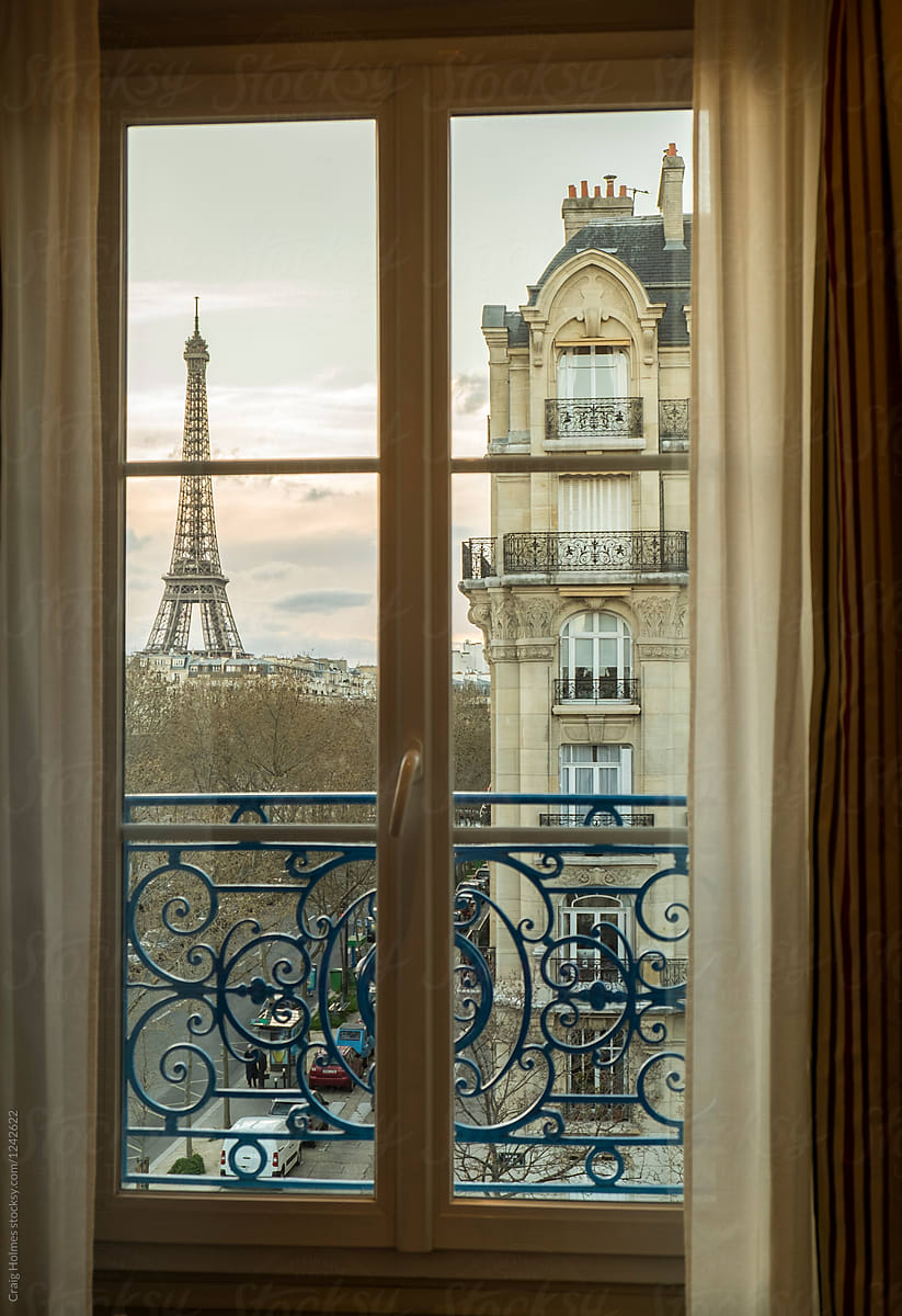  One Way Window Film French Paris Eiffel Tower Decoration  Privacy Glass Window Films : Home & Kitchen