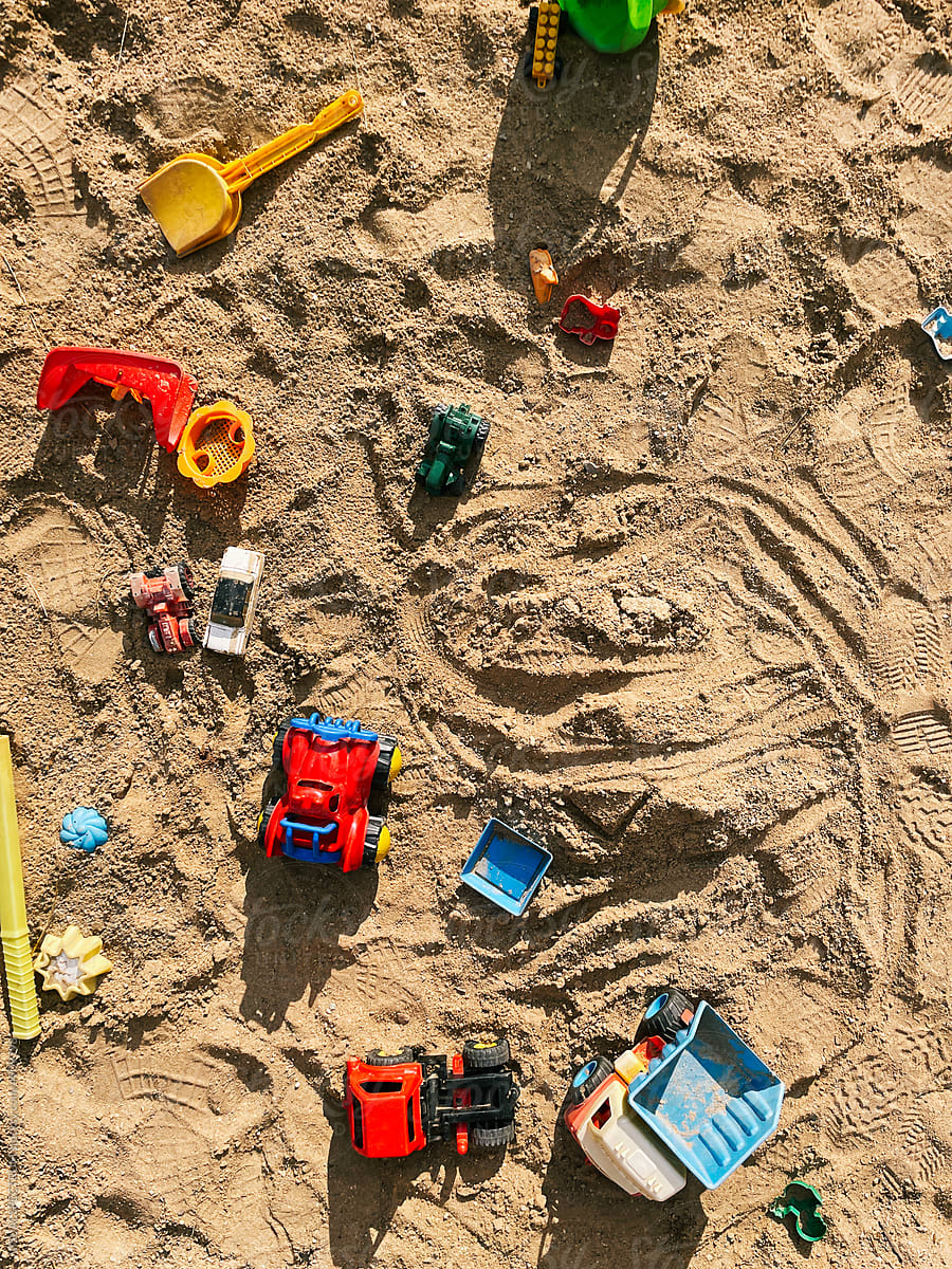Sandbox With Many Toys