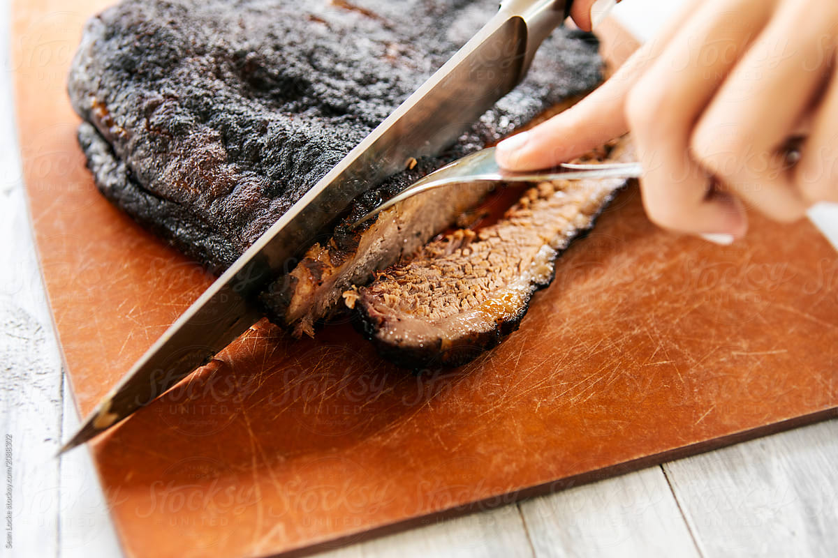 Smoked: Slicing Off A Second Piece Of Brisket