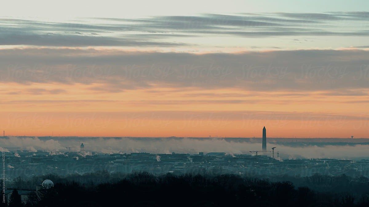 Morning fog in DC.