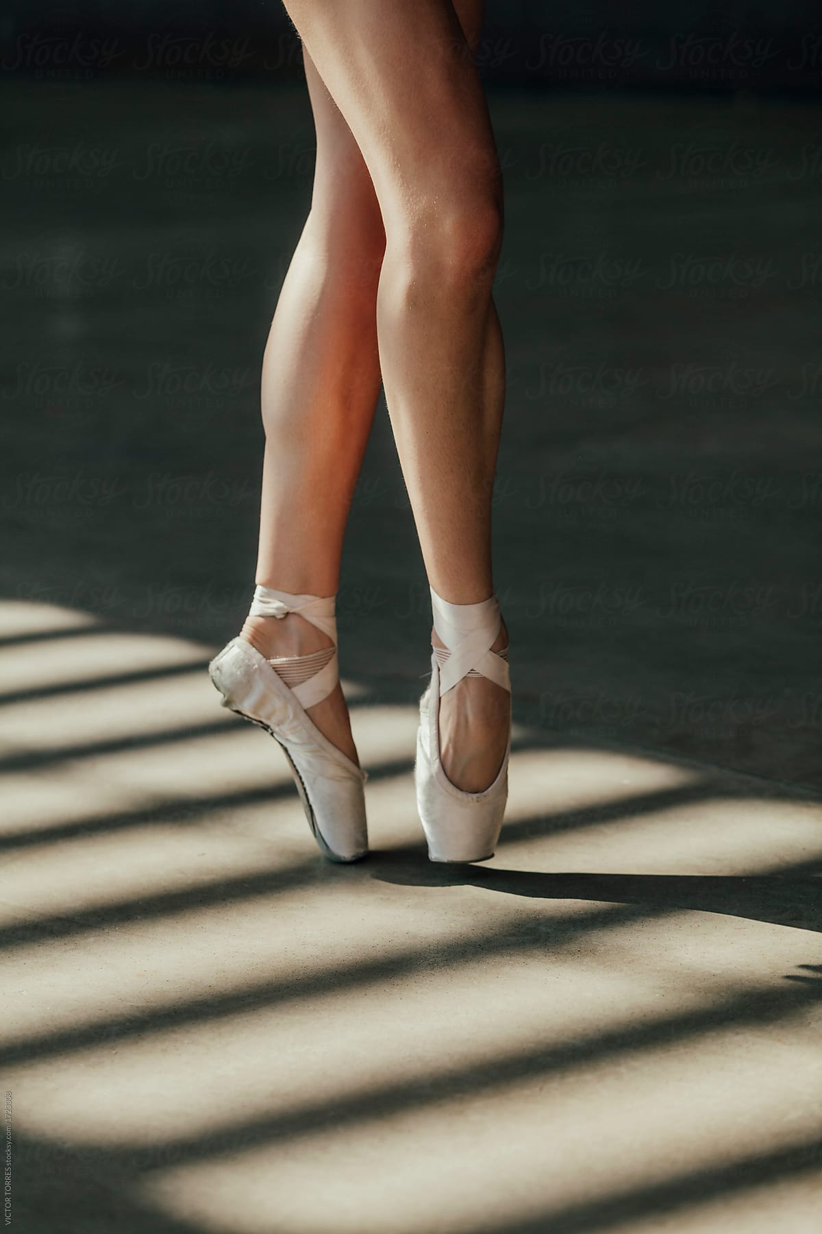 Crop ballerina in dancing shoes