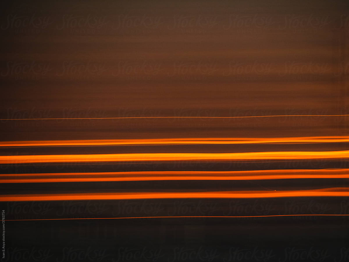 Abstract Sunset Lines Traces
