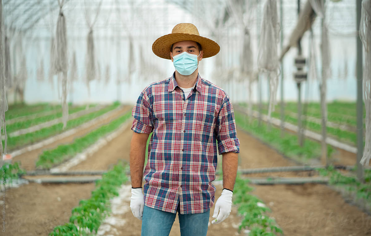A farmer portrait during COVID-19 pandemic