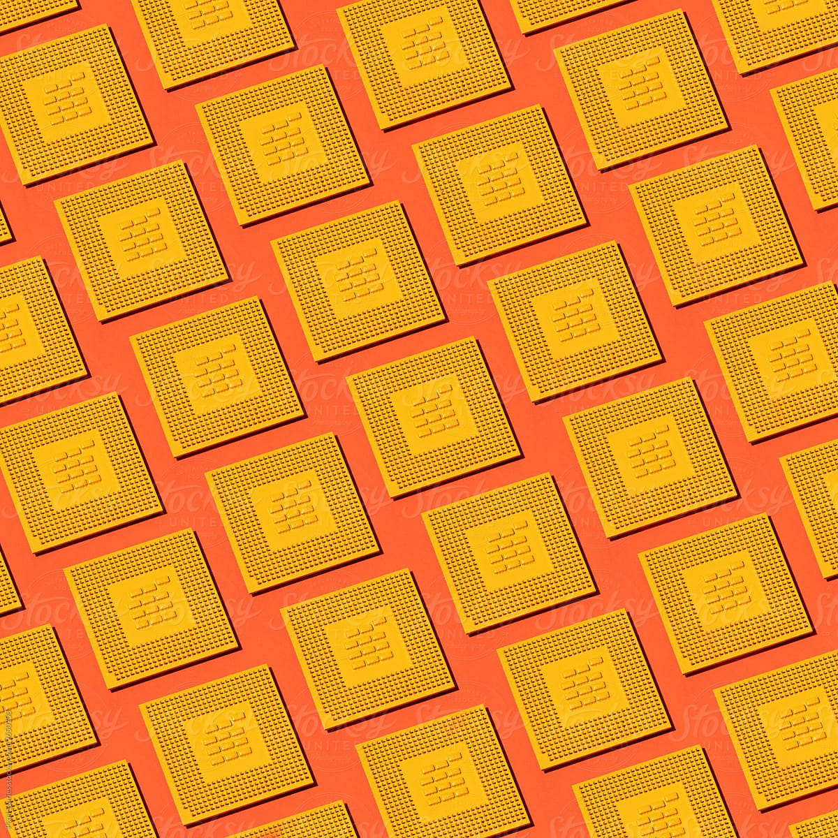 Square image of CPU pattern