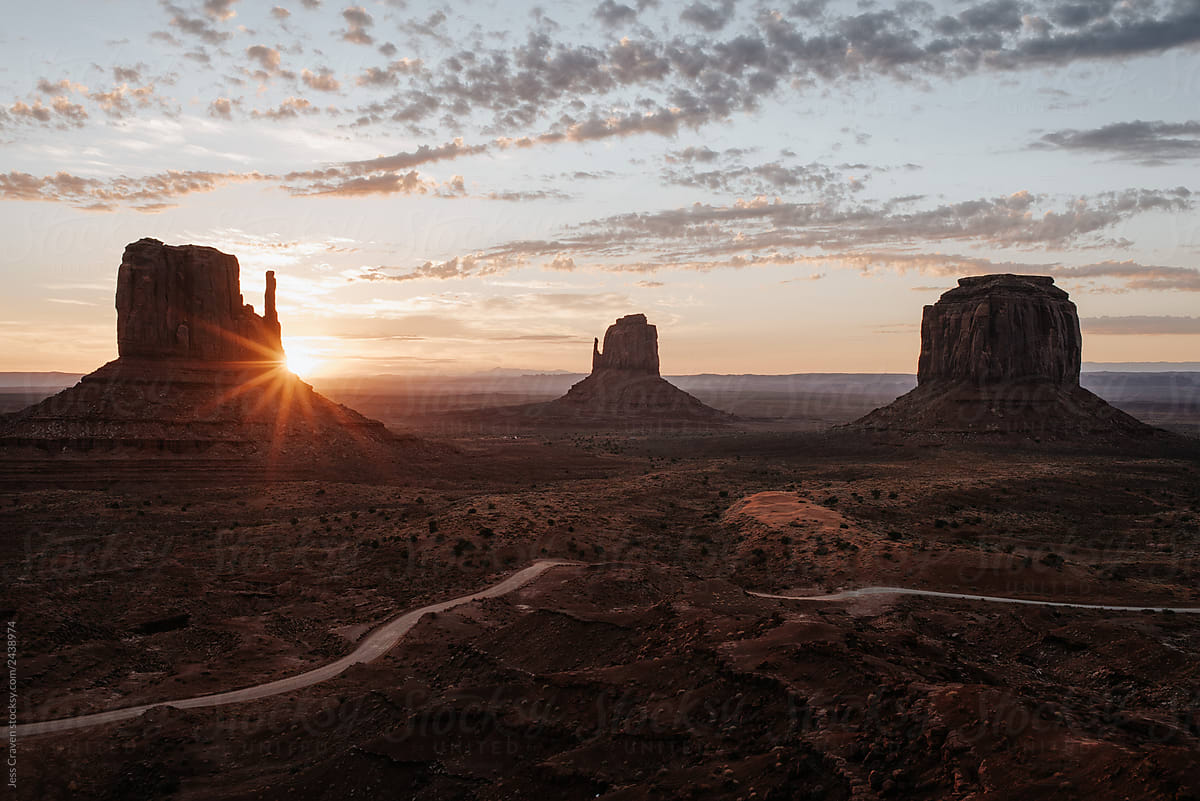 Sunrise at Monument Valley in Navajo Tribal Park