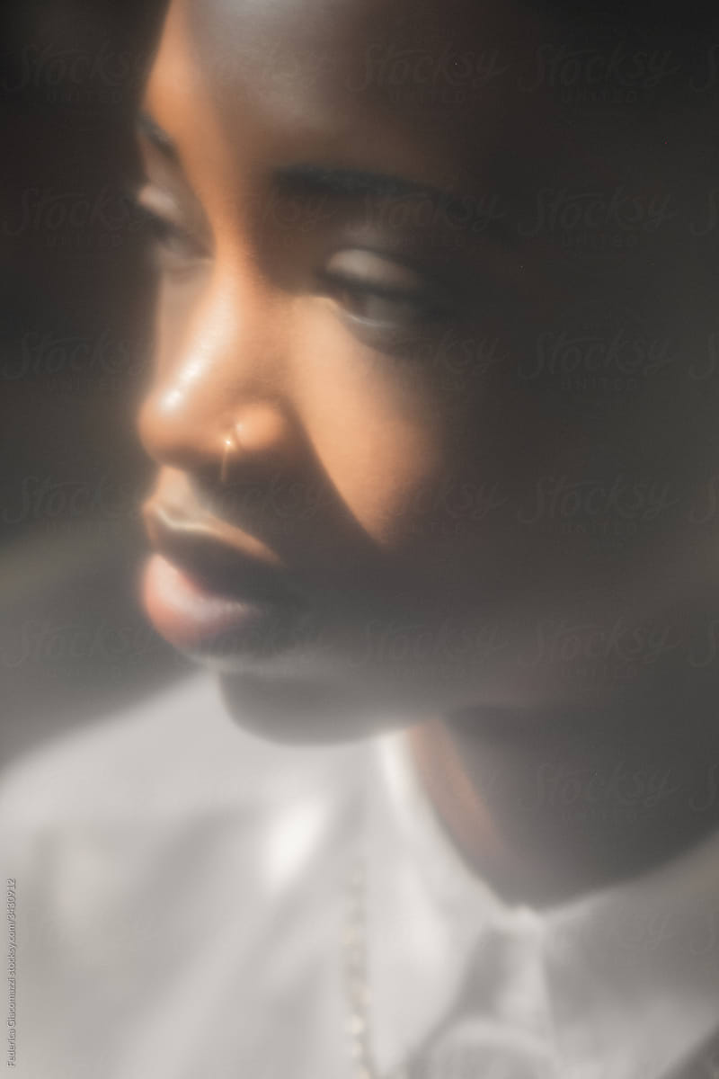 Blurry Portrait of African Woman