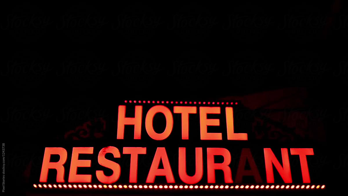 Flashing Hotel Restaurant Sign By Pixel Stories